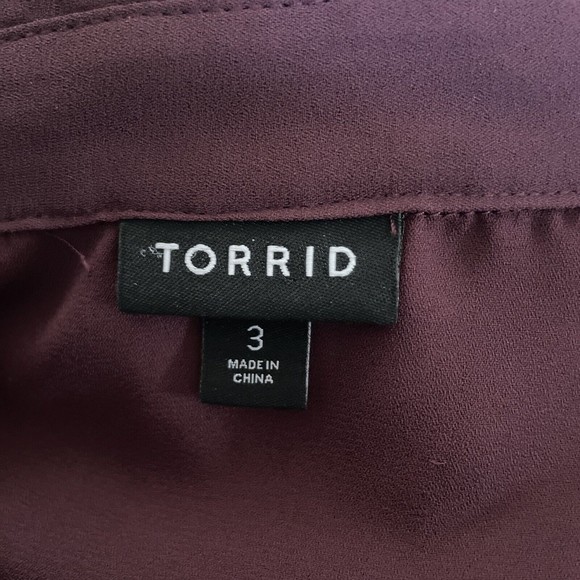 womens torrid semi sheer button down blouse collared shirt plus sz 3X - Picture 7 of 7